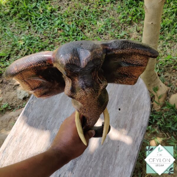 10 3 Wooden Elephant Face Sculpture