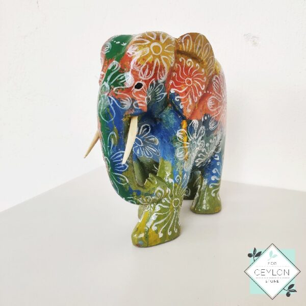 2 12 Coloful Wooden Elephant