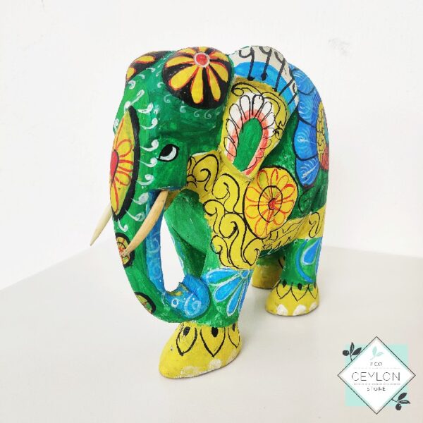 2 13 Colorful Wooden Elephant Statue