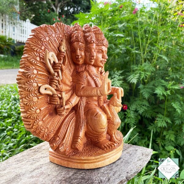 2 34 Wooden God Murugan Statue