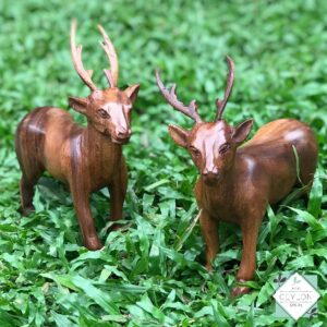 Wooden Deer Figurine