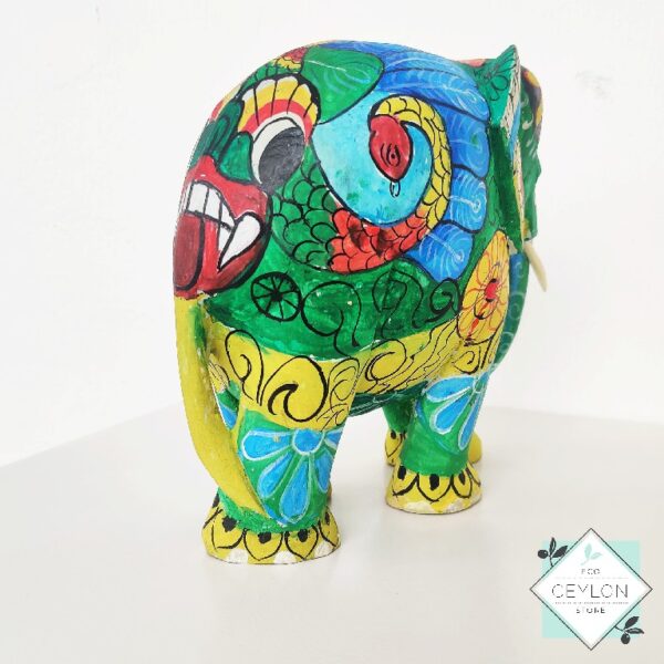 4 13 Colorful Wooden Elephant Statue