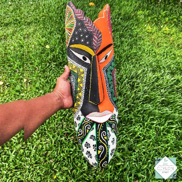 4 14 Wooden Colorful Tribal Mask