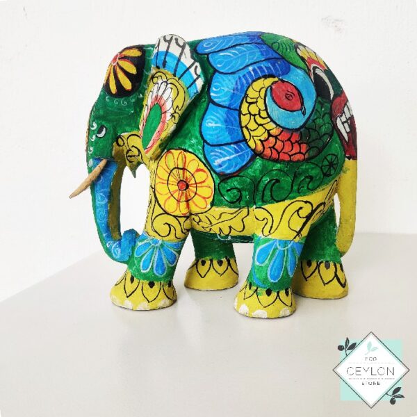 6 7 Colorful Wooden Elephant Statue