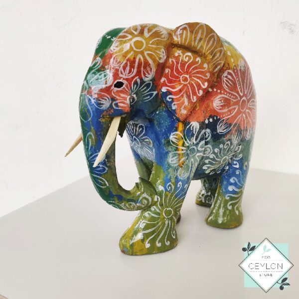 7 5 Coloful Wooden Elephant