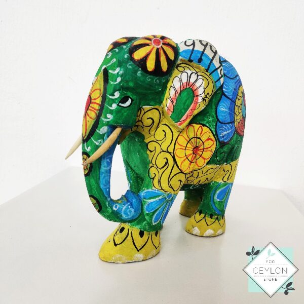 8 4 Colorful Wooden Elephant Statue