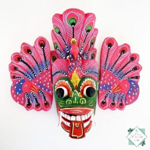 Wooden Pink Color Wall Decor Mask