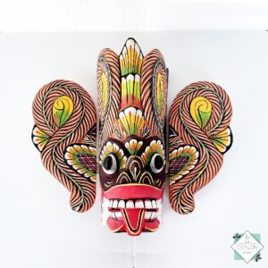 Wooden Boho Traditional Wall Decor Mask