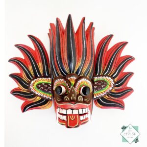 Wooden Red Color Mask Home Decor