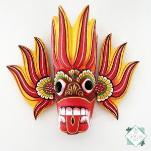 Wooden Yellow and Red Color Mask