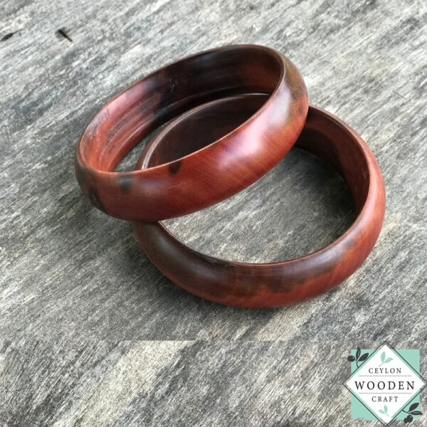 Handcrafted Wooden Bangle Bracelet – Handmade Ebony Wood Bracelet | Boho Jewelry & Natural Wooden Bangle