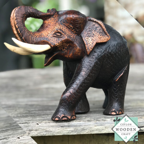 Hand Carved Wooden Elephant, Wooden Elephant, Wooden Craft, Gift Statue, Elephant sculpture, Elephant tusks Figurine, Elephant Wood statue