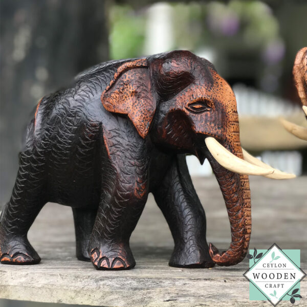 Hand Carved Wooden Elephant, Wooden Elephant, Wooden Craft, Gift Statue, Elephant sculpture, Elephant tusks Figurine, Elephant Wood statue