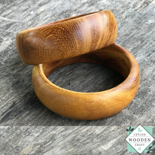 Handcrafted Wooden Bangle Bracelet – Handmade Ebony Wood Bracelet | Boho Jewelry & Natural Wooden Bangle