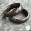 Handcrafted Wooden Bangle Bracelet – Handmade Ebony Wood Bracelet | Boho Jewelry & Natural Wooden Bangle