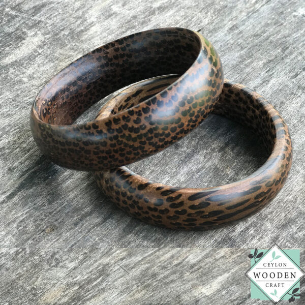 Handcrafted Wooden Bangle Bracelet – Handmade Ebony Wood Bracelet | Boho Jewelry & Natural Wooden Bangle
