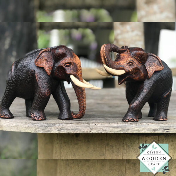 Hand Carved Wooden Elephant, Wooden Elephant, Wooden Craft, Gift Statue, Elephant sculpture, Elephant tusks Figurine, Elephant Wood statue