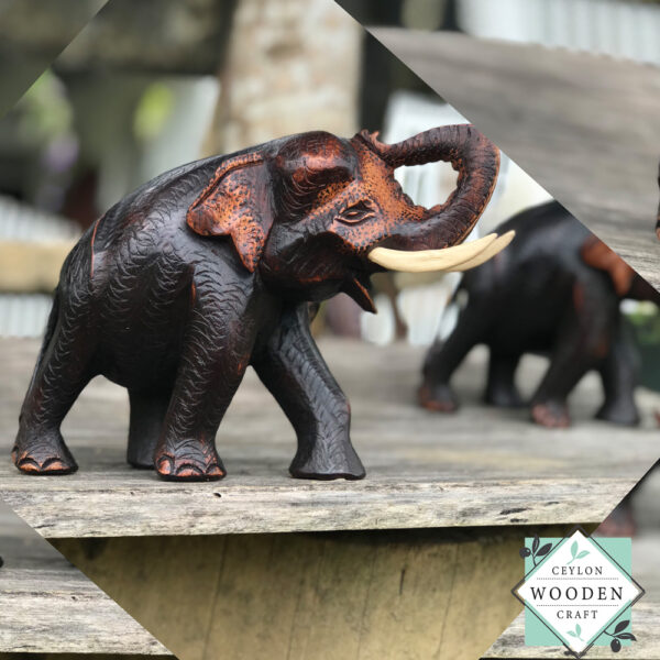 Hand Carved Wooden Elephant, Wooden Elephant, Wooden Craft, Gift Statue, Elephant sculpture, Elephant tusks Figurine, Elephant Wood statue