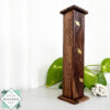 Handcrafted mahogany incense holder with hidden design. Holds up to 4 sticks. Ideal for meditation, aromatherapy, and elegant home decor.