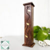 Handcrafted mahogany incense holder with hidden design. Holds up to 4 sticks. Ideal for meditation, aromatherapy, and elegant home decor.