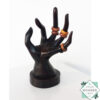 Vintage Wood hand ring holder sculpture made from mahogany wood. Perfect as a jewelry holder, ring organizer, or unique gift. Ideal for home décor or shop displays.