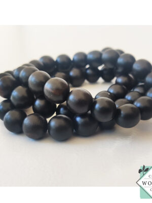 Handcrafted ebony wood bracelet with natural black finish. Premium wooden bangle for boho style & meditation. 3.5" diameter fits all sizes. Eco-friendly jewelry.