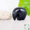 Handcrafted Ebony Wood Elephant Sculpture - Small Modern Home Decor 2" Premium solid wood, minimalist design. Perfect meaningful gift!